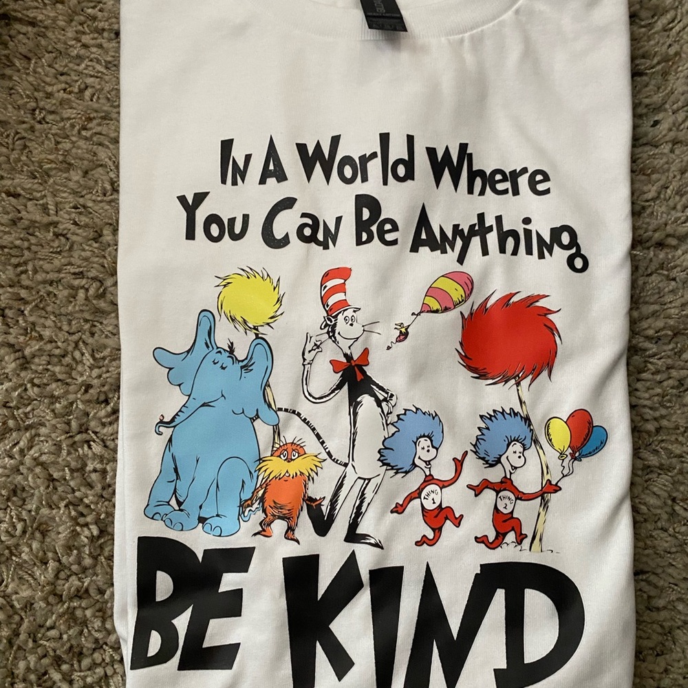Dr. Seuss White Graphic Kids T-Shirt
